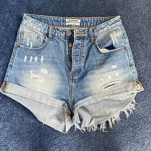 High-waisted One Teaspoon shorts, denim, size 27